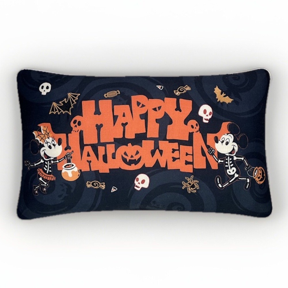 Celebrate Together Mickey Mouse Minnie Mouse Happy Halloween Pillow, 20" X 12"